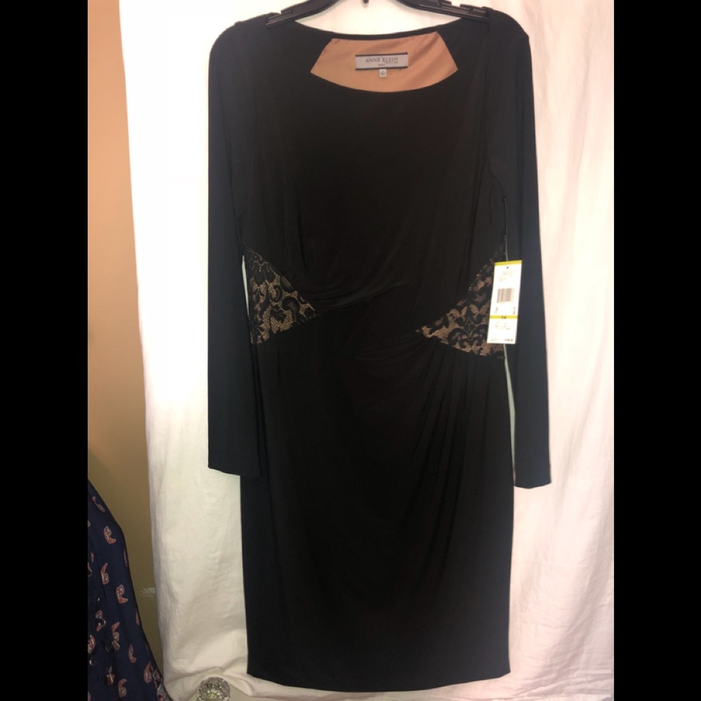 Anne Klein Black & Nude Dress NWT